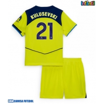 Camisa de Futebol Tottenham Hotspur Dejan Kulusevski #21 Equipamento Alternativo Infantil 2025-26 Manga Curta (+ Calças curtas)